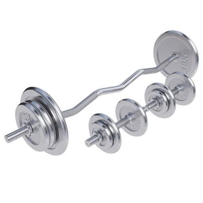 Set d’haltères SZ-Curl chromés 70 kg