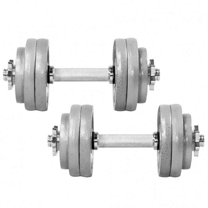 Set d'haltères courts en fonte grip, 30 kg