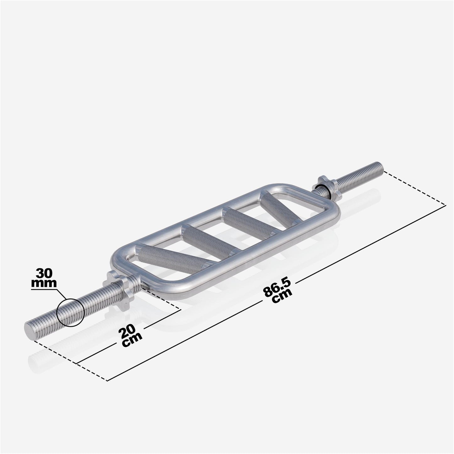 Barre de triceps diagonale en chrome