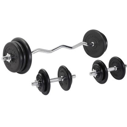 Set d’haltères curl SZ en caoutchouc 70 kg