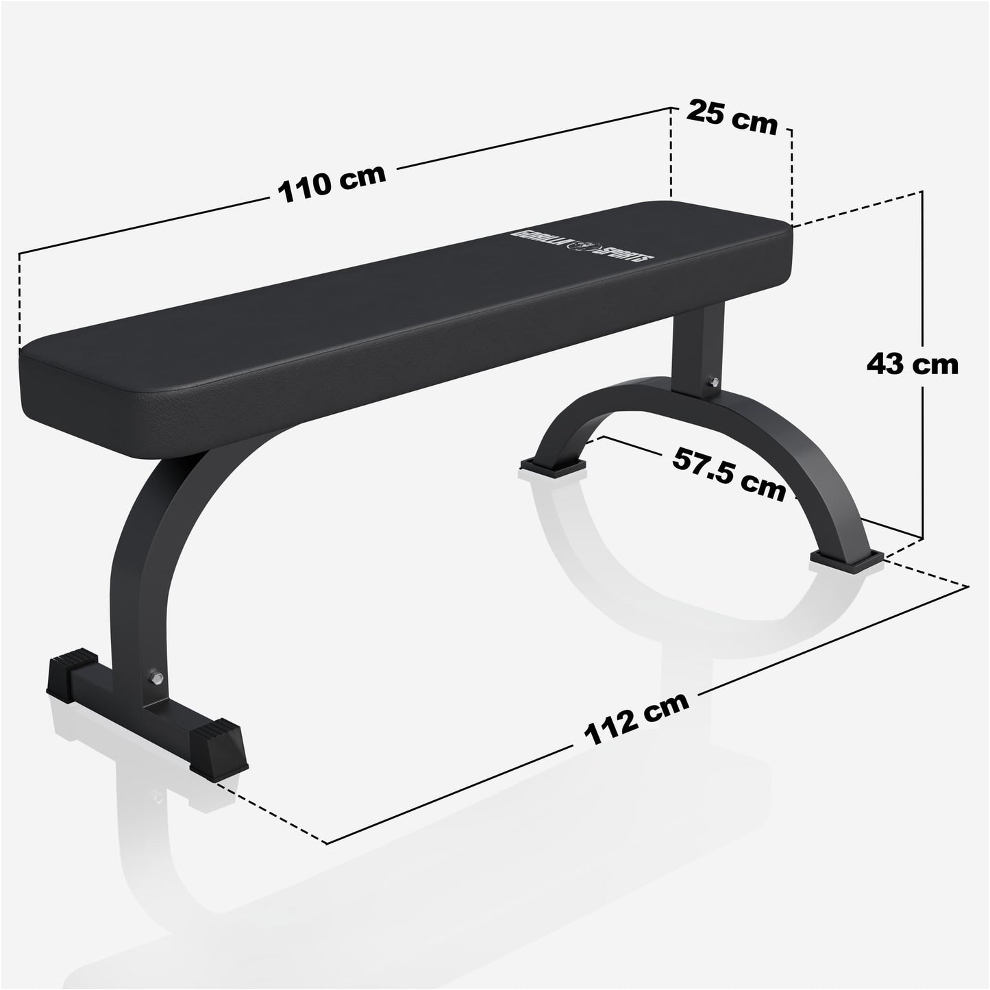 Banc de musculation plat noir