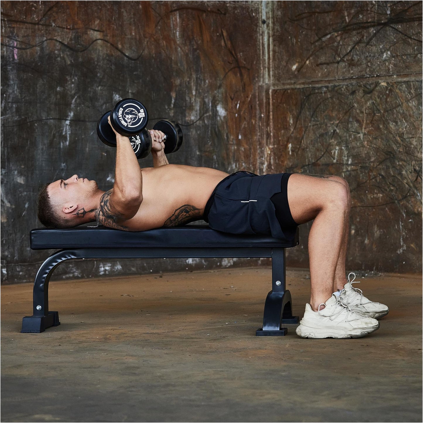 Banc de musculation plat noir