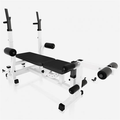 Banc de musculation universel avec set d'haltères en fonte de 108 kg