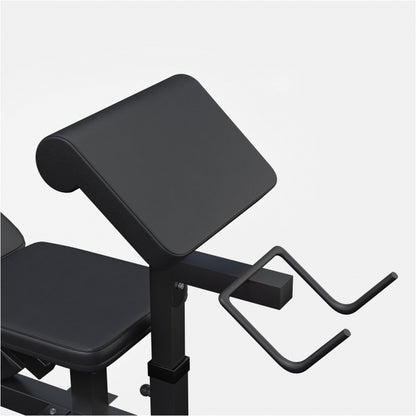 Banc de musculation universel avec set d'haltères en fonte de 108 kg