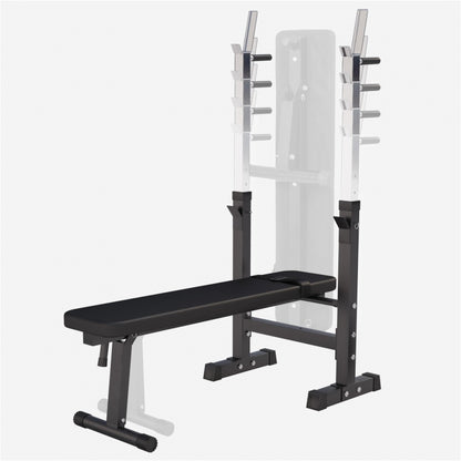 Banc de musculation avec set d'haltères longs