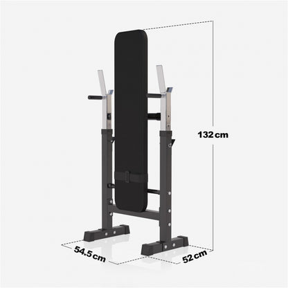 Banc de musculation avec set d'haltères longs