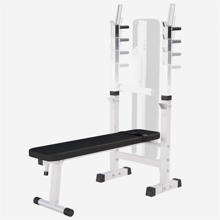 Banc de musculation avec set d'haltères longs