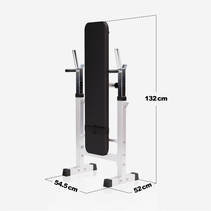 Banc de musculation avec set d'haltères longs