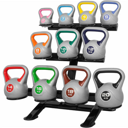 Rack de rangement pour kettlebells