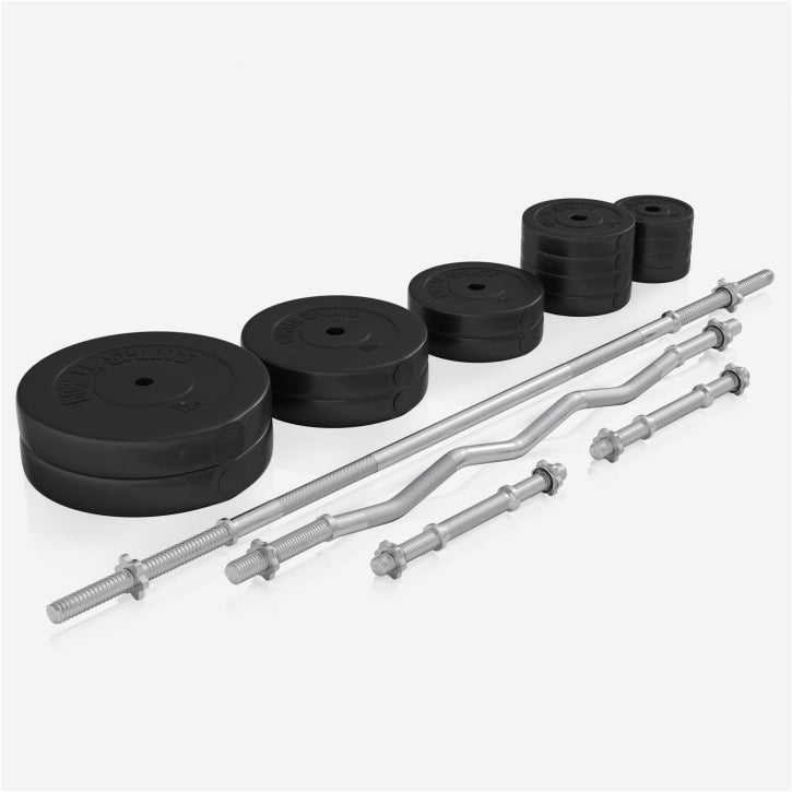 Banc de musculation universel avec set d'haltères 40 - 100 kg en plastique