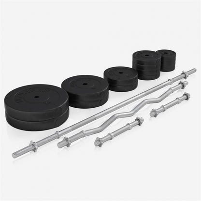 Banc de musculation universel avec set d'haltères 40 - 100 kg en plastique