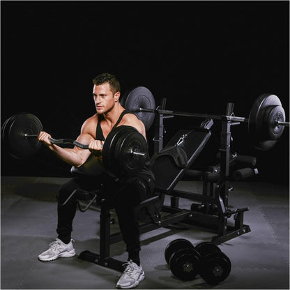 Banc de musculation universel avec set d'haltères 40 - 100 kg en plastique