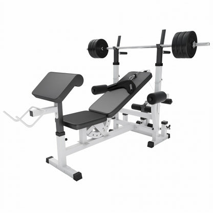 Banc de musculation universel avec set d'haltères 40 - 100 kg en plastique