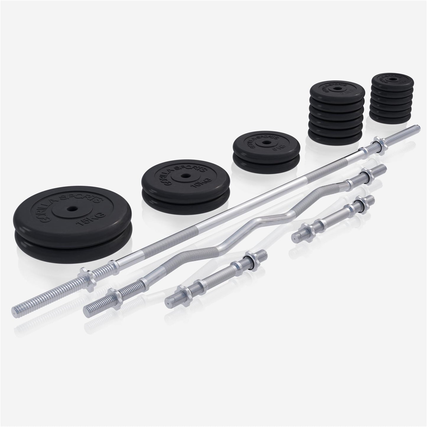 Stations de musculation universelle avec set d'haltères plastique 108 kg