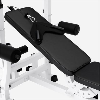 Stations de musculation universelle avec set d'haltères chromés 108 kg