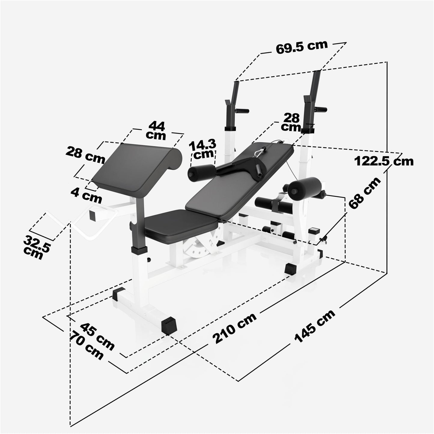 Banc de musculation en fonte Gripper 108 kg