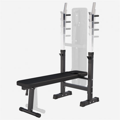 Banc de musculation avec set d'haltères longs