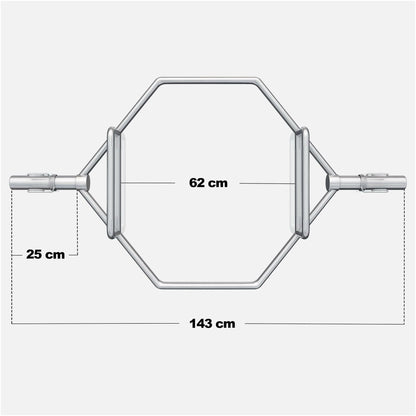 Barre hexagonale en chrome