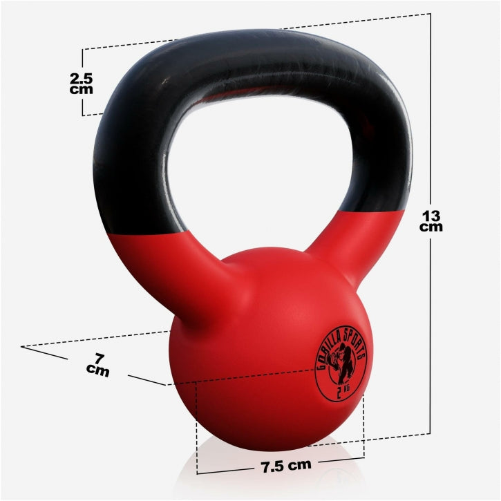 Kettlebell en fonte avec revêtement en vinyle