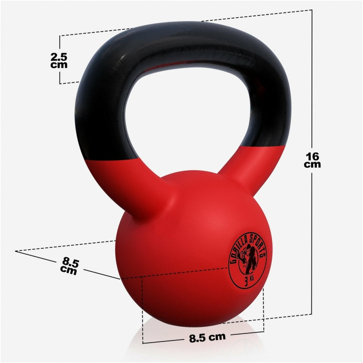 Kettlebell en fonte avec revêtement en vinyle