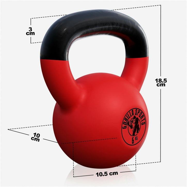 Kettlebell en fonte avec revêtement en vinyle