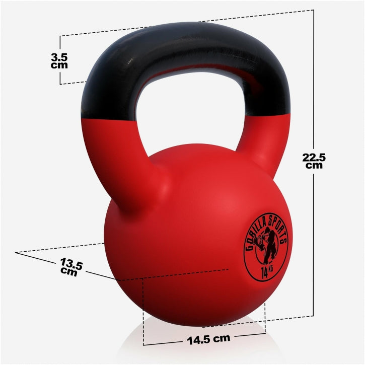 Kettlebell en fonte avec revêtement en vinyle