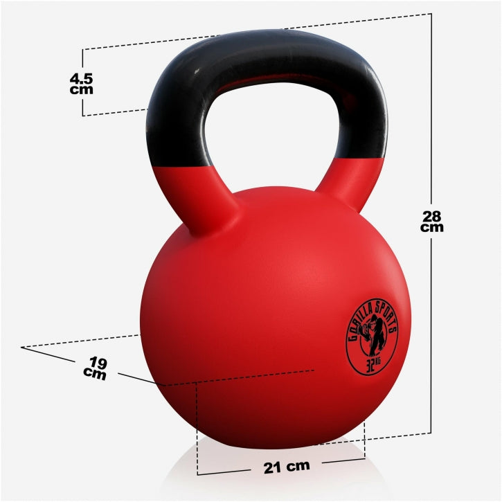 Kettlebell en fonte avec revêtement en vinyle