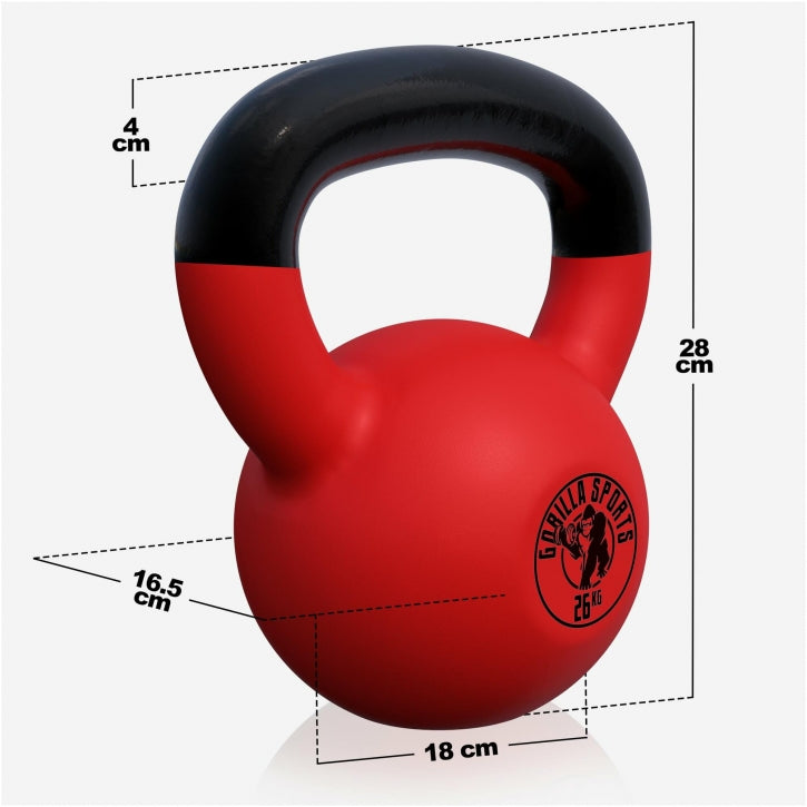 Kettlebell en fonte avec revêtement en vinyle