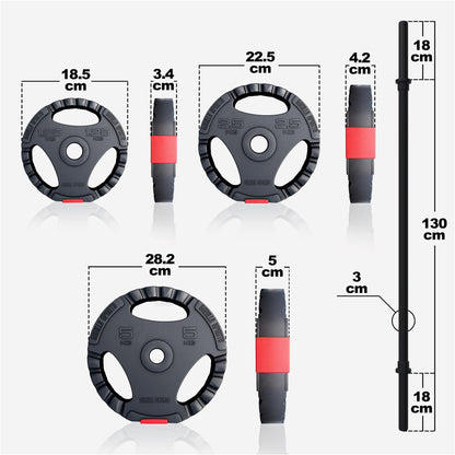 Set d’haltères aérobic en plastique de 20 kg