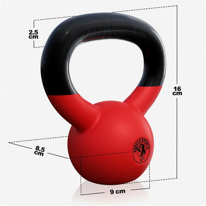 Kettlebell en fonte avec revêtement en vinyle