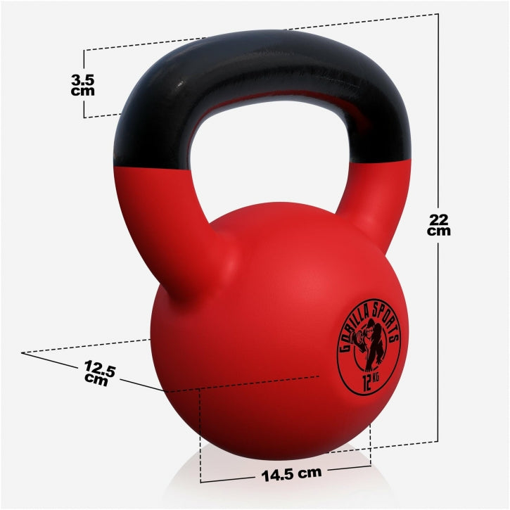 Kettlebell en fonte avec revêtement en vinyle