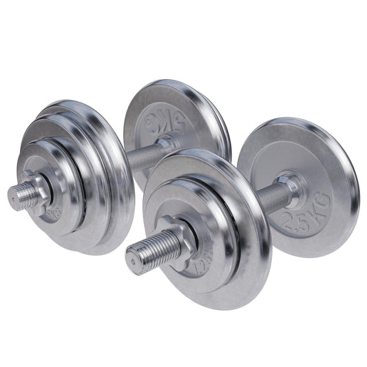 Set d'haltères Chrome 30 kg - Gorilla Sports France