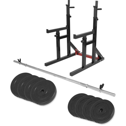 Multi rack à squats avec set d'haltères