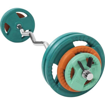 Set d’haltères curl SZ en caoutchouc grip 35 kg