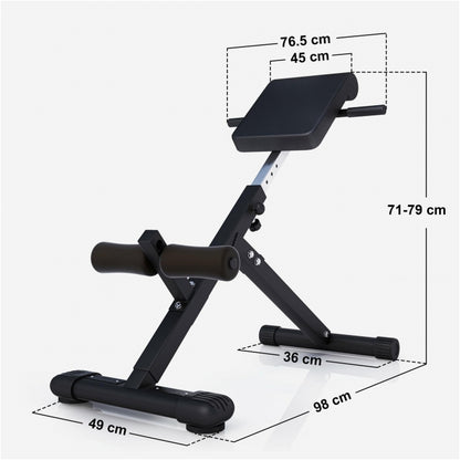 Poste d'hyperextension abdominal et dorsal pliable