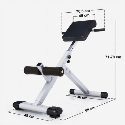 Poste d'hyperextension abdominal et dorsal pliable