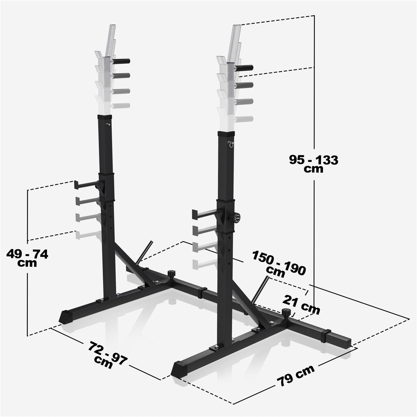 Multi rack réglable en hauteur et largeur