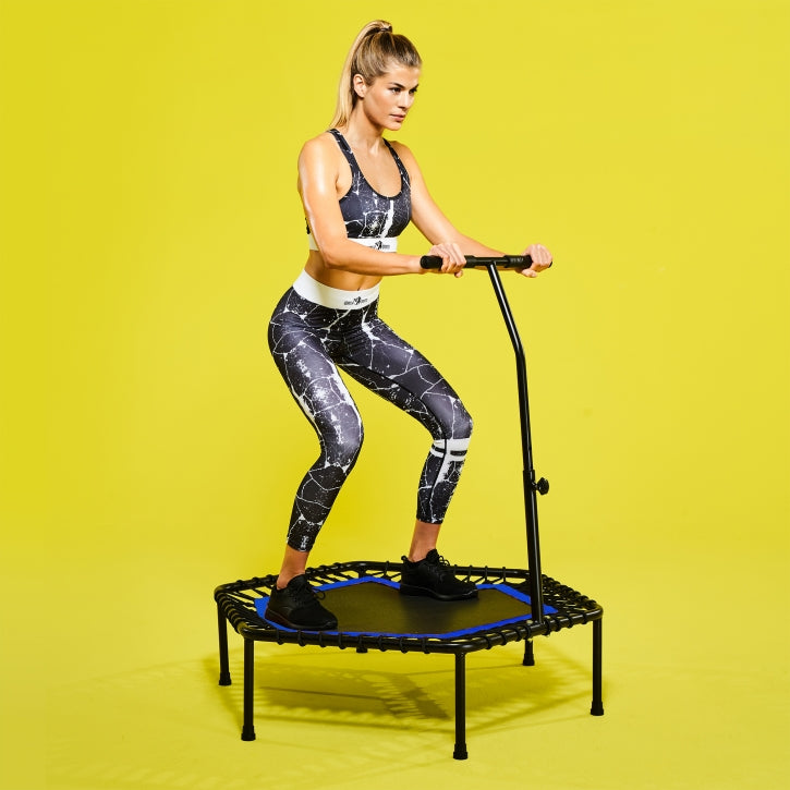 Trampoline pour fitness avec guidon