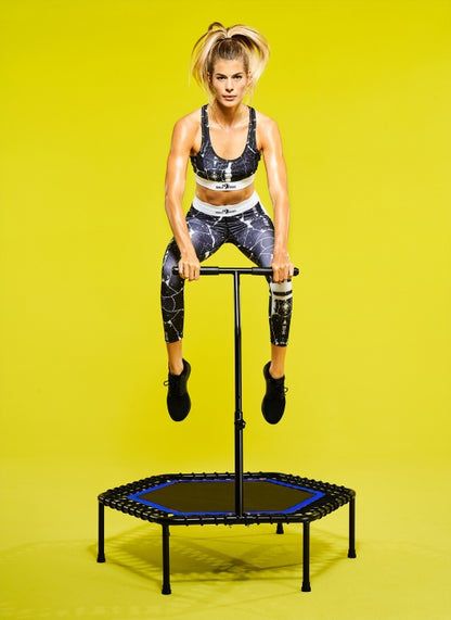 Trampoline pour fitness avec guidon