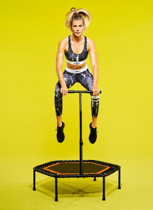 Trampoline pour fitness avec guidon