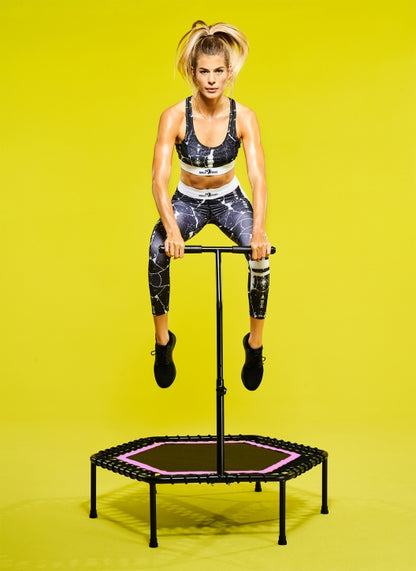 Trampoline pour fitness avec guidon