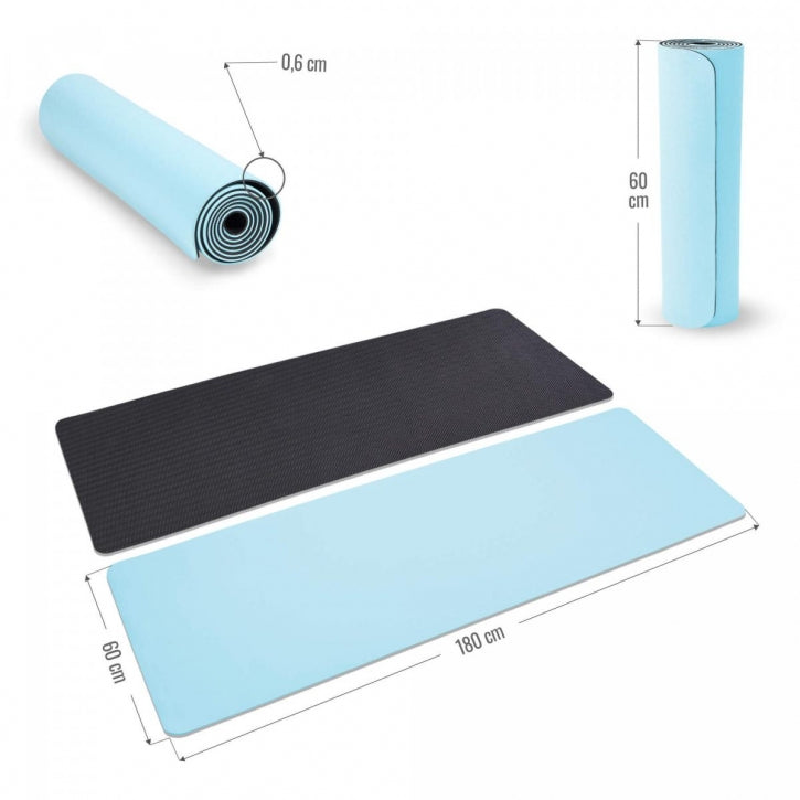 Tapis de yoga 180 x 60 x 0,6 cm