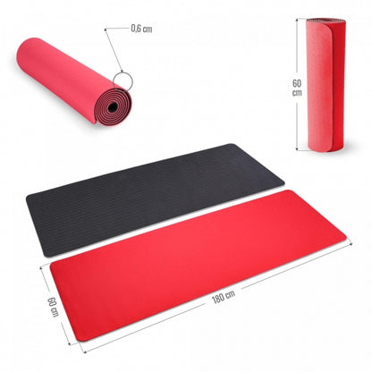 Tapis de yoga 180 x 60 x 0,6 cm