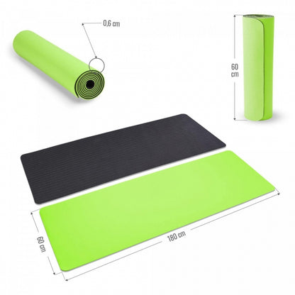 Tapis de yoga 180 x 60 x 0,6 cm