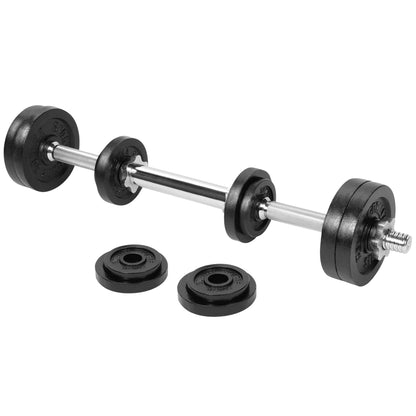 Set d'haltères modulable 2 en 1 de 22 kg