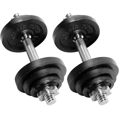 Set d'haltères modulable 2 en 1 de 22 kg