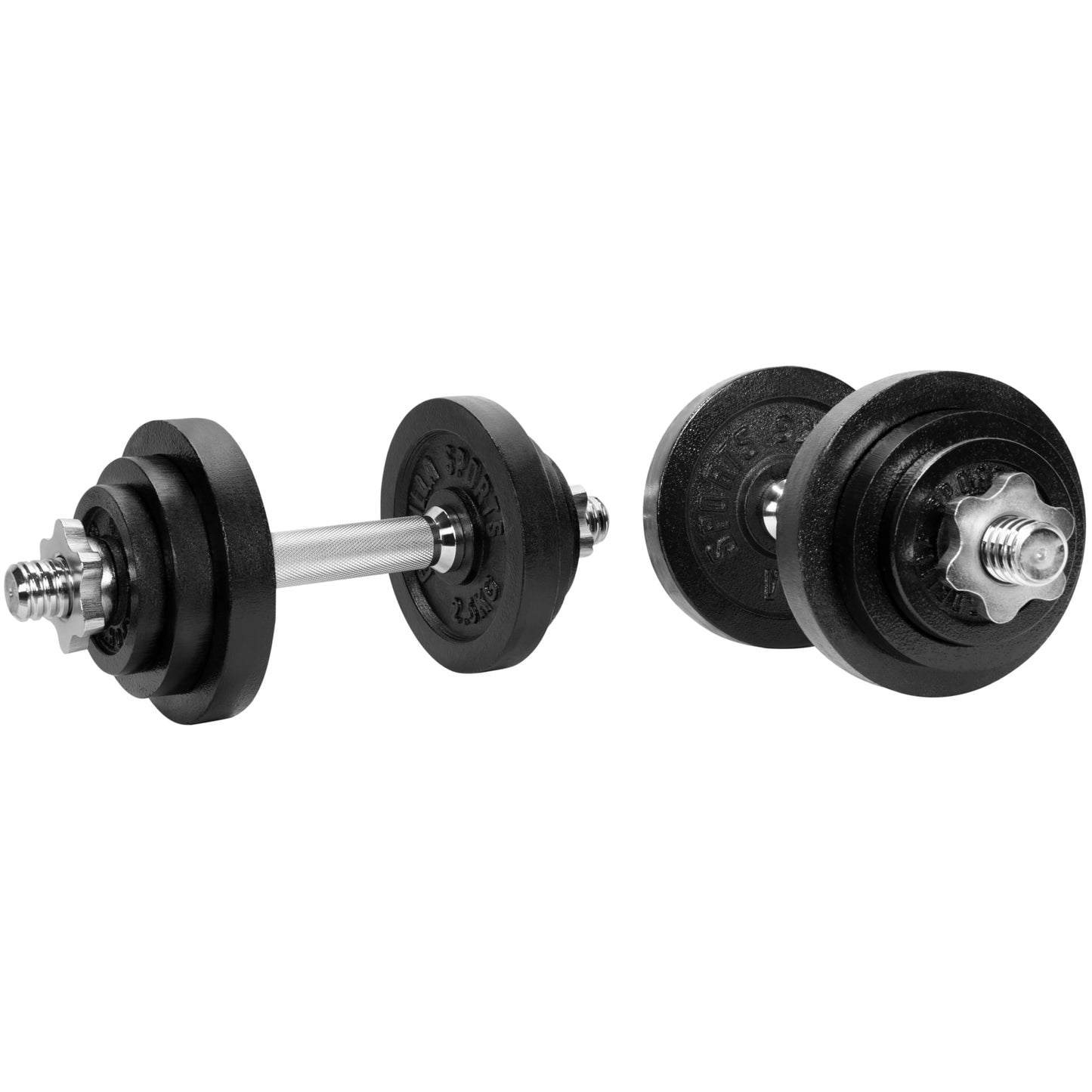 Set d'haltères modulable 2 en 1 de 22 kg