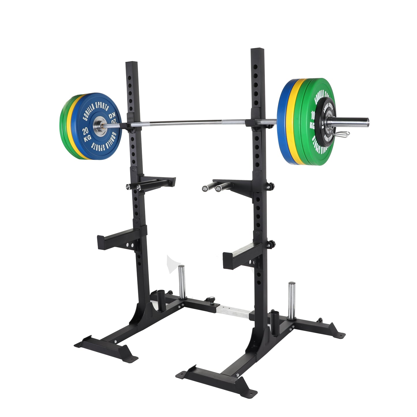 Rack à squats avec set d'haltères olympiques 140 kg