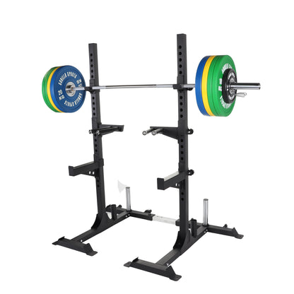 Rack à squats avec set d'haltères olympiques 140 kg