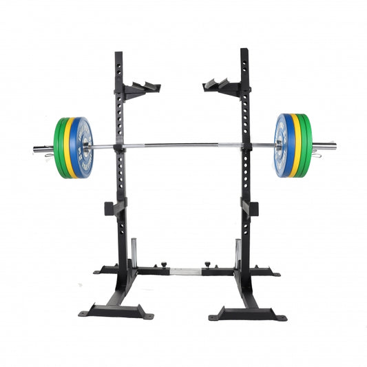 Rack à squats avec set d'haltères olympiques 140 kg